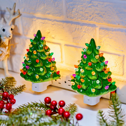 Vintage Christmas Tree LED Night Light
